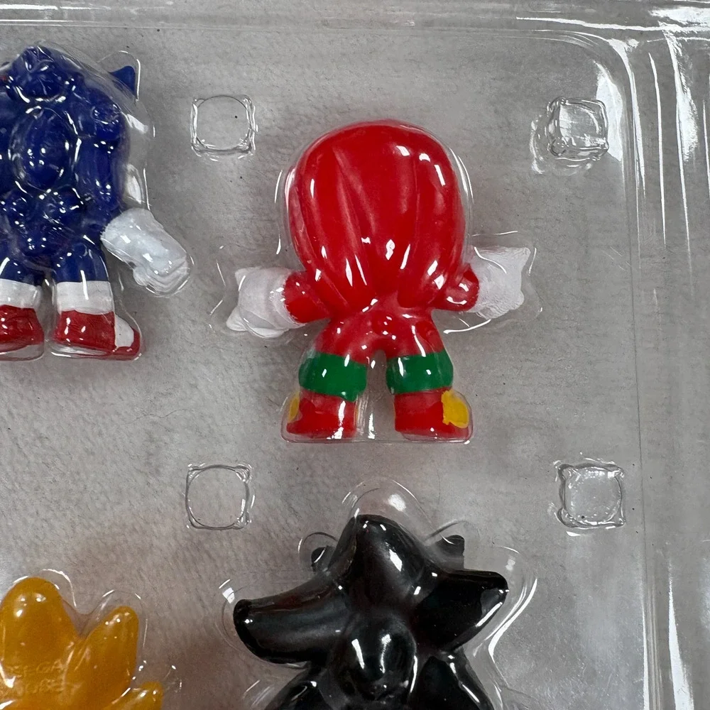 Sonic The Hedgehog Christmas Ornament Figure Lot Of 6 Plastic Clamshell